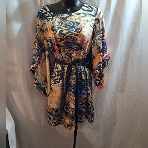 Ark&Co Dress Interesting Pattern Sexy Back Split Medium